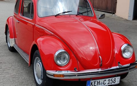 roter VW Käfer vorne Mexiko